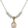 Saint Paula Crystal Necklace | 1/2 inch | 4mm Beads   14kt Gold Filled