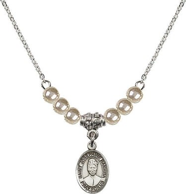 Collar de cristal con medalla de Santa Josefina Bakhita | 1/2 pulgada
