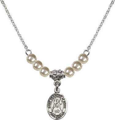Collar de cristal de Santa Francisca de Roma | 1/2 pulgada | Cuentas de 4 mm | N21-9365
