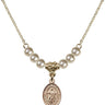 Divine Mercy Crystal Necklace | 1/2 inch | 4mm Beads   14kt Gold Filled