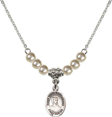 Collar de cristal de San Juan Berchmans | 1/2 pulgada | Cuentas de 4 mm | N21-9370