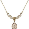 Saint Simon the Apostle Crystal Necklace | 1/2 inch | 4mm Beads   14kt Gold Filled