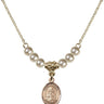 Saint Marina Crystal Necklace | 1/2 inch | 4mm Beads   14kt Gold Filled