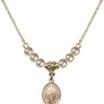 Saint Aidan of Lindesfarne Crystal Necklace | 1/2 inch | 4mm Beads   14kt Gold Filled