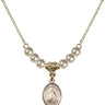 Saint Theodora Crystal Necklace | 1/2 inch | 4mm Beads   14kt Gold Filled
