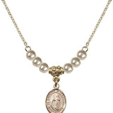 Saint Raymond of Penafort Crystal Necklace | 1/2 inch | 4mm Beads   14kt Gold Filled