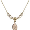 Our Lady of Assumption Crystal Necklace | 1/2 inch | 4mm Beads   14kt Gold Filled