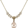 Blessed Miguel Pro Crystal Necklace | 1/2 inch | 4mm Beads   14kt Gold Filled