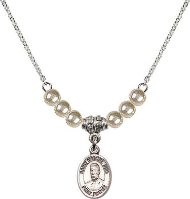 Collar de cristal del Beato Miguel Pro | 1/2 pulgada | Cuentas de 4 mm | N21-9389