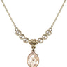 Saint Jacob of Nisibis Crystal Necklace | 1/2 inch | 4mm Beads   14kt Gold Filled