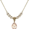 Saint Peter Canisius Crystal Necklace | 1/2 inch | 4mm Beads   14kt Gold Filled