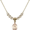 Saint Daria Crystal Necklace | 1/2 inch | 4mm Beads   14kt Gold Filled