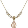 Saint Nathanael Crystal Necklace | 1/2 inch | 4mm Beads   14kt Gold Filled