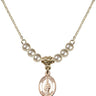 Saint Eligius of Noyon Crystal Necklace | 1/2 inch | 4mm Beads   14kt Gold Filled
