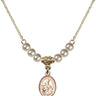 Saint Margaret of Scotland Crystal Necklace | 1/2 inch | 4mm Beads   14kt Gold Filled