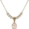 Saint Jeanne Jugan Crystal Necklace | 1/2 inch | 4mm Beads   14kt Gold Filled