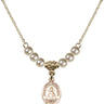 Saint Lydia Purpuraria Crystal Necklace | 1/2 inch | 4mm Beads   14kt Gold Filled