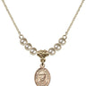 Saint Damien of Molokai Crystal Necklace | 1/2 inch | 4mm Beads   14kt Gold Filled