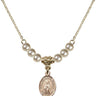 Our Lady of Rosa Mystica Crystal Necklace | 1/2 inch | 4mm Beads   14kt Gold Filled