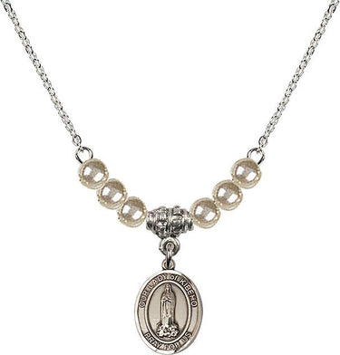 Our Lady of Kibeho Medal Crystal Necklace | 1/2 inch | 4mm Beads