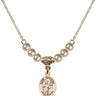Saint Theodore Stratelates Crystal Necklace | 1/2 inch | 4mm Beads   14kt Gold Filled