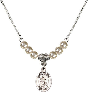 Collar de Cristal Medalla de San Marón | 1/2 pulgada | Cuentas de 4 mm