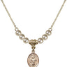 Saint Dismas Crystal Necklace | 1/2 inch | 4mm Beads   14kt Gold Filled