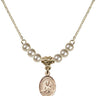Our Lady of Czestochowa Crystal Necklace | 1/2 inch | 4mm Beads   14kt Gold Filled