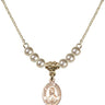 Saint Andre Bessette Crystal Necklace | 1/2 inch | 4mm Beads   14kt Gold Filled