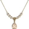 Saint Mary Mackillop Crystal Necklace | 1/2 inch | 4mm Beads   14kt Gold Filled