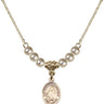Saint Maria Bertilla Boscardin Crystal Necklace | 1/2 inch | 4mm Beads   14kt Gold Filled