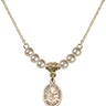 Saint Claude de la Colombiere Crystal Necklace | 1/2 inch | 4mm Beads   14kt Gold Filled