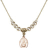 Saint Jadwiga of Poland Crystal Necklace | 1/2 inch | 4mm Beads   14kt Gold Filled