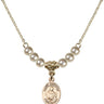 Saint Norbert of Xanten Crystal Necklace | 1/2 inch | 4mm Beads   14kt Gold Filled