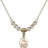Pope Francis Crystal Necklace | 1/2 inch | 4mm Beads   14kt Gold Filled