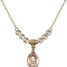 Saint Pope John XXIII Crystal Necklace | 1/2 inch | 4mm Beads   14kt Gold Filled