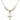Crucifix Crystal Necklace | 7/8 inch | 4mm Beads   14kt Gold Filled