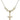 Crucifix Crystal Necklace | 7/8 inch | 4mm Beads   14kt Gold Filled