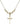 Nail Cross Crystal Necklace | 3/4 inch | 4mm Beads   14kt Gold Filled