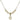 Four Way Medal Crystal Necklace | 3/8 inch | 4mm Beads   14kt Gold Filled