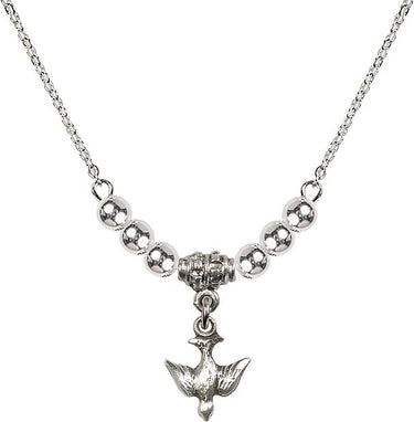 Collar de cuentas del Espíritu Santo de cristal | 1/2 pulgada | Cuentas de 4 mm | N22-0208