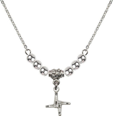 Saint Brigid of Ireland Cross Crystal Necklace | 1/2 inch