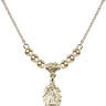 Saint Anne Crystal Necklace | 1/2 inch | 4mm Beads   14kt Gold Filled