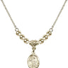 Guardian Angel Crystal Necklace | 1/2 inch | 4mm Beads   14kt Gold Filled