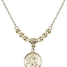 Saint Anne Crystal Necklace | 5/8 inch | 4mm Beads   14kt Gold Filled