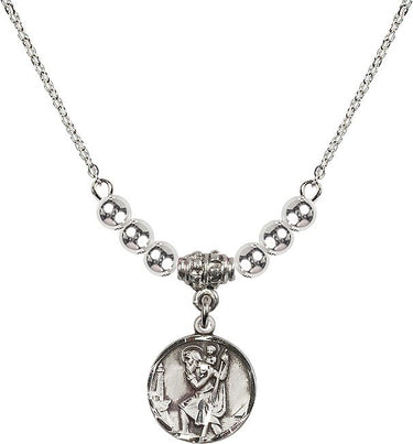 Collar de cristal de San Cristóbal | 5/8 pulgada | Cuentas de 4 mm | N22-0601C