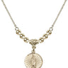 Our Lady of Guadalupe Crystal Necklace | 5/8 inch | 4mm Beads   14kt Gold Filled
