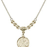 Saint Joseph Crystal Necklace | 5/8 inch | 4mm Beads   14kt Gold Filled