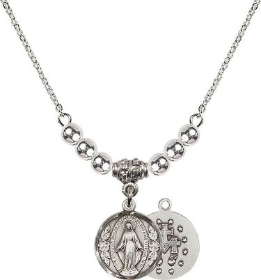 Collar de Cuentas Milagrosa de Cristal | 1,5 cm | Cuentas de 4 mm | N22-0601M