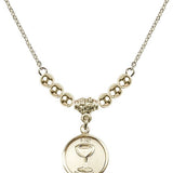 Communion Crystal Necklace | 5/8 inch | 4mm Beads   14kt Gold Filled